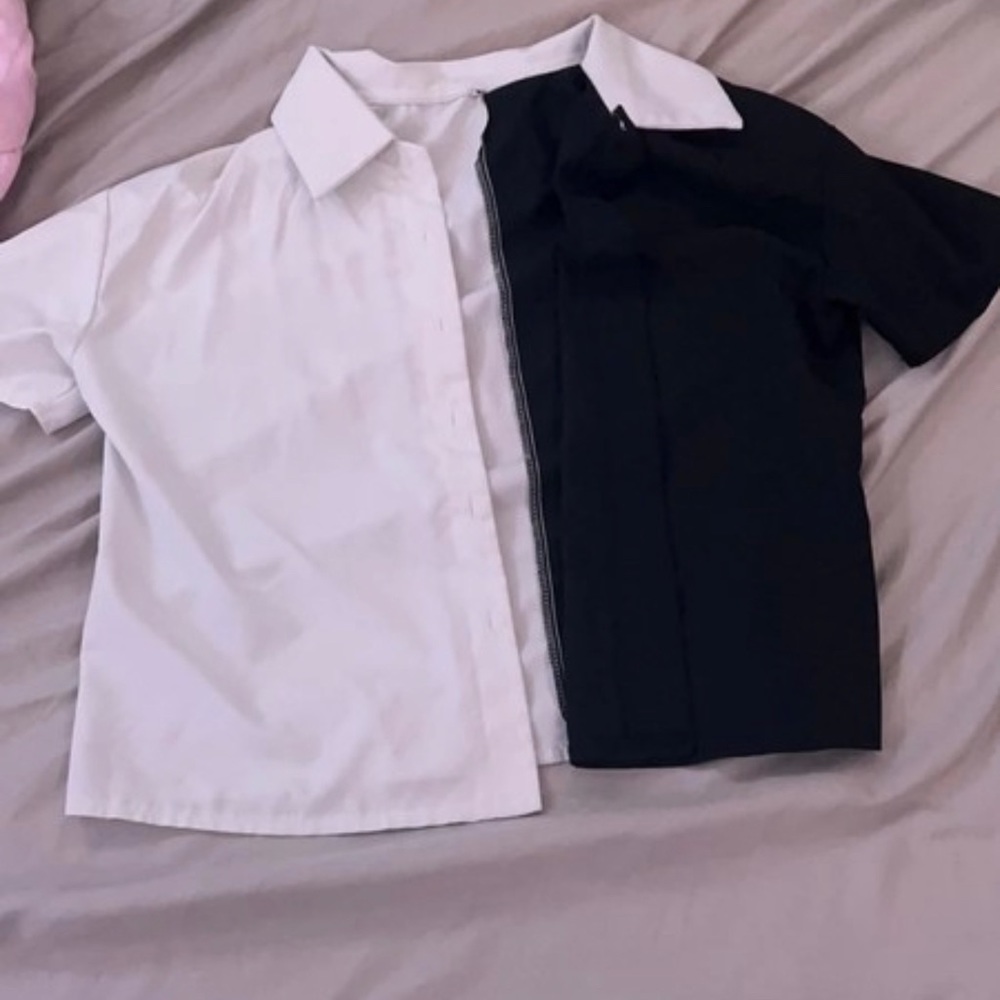 Blouse size M, black & white, ROMWE